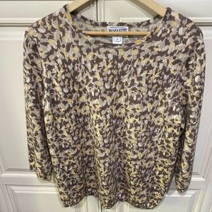 Vintage Pendleton Wool Sweater 1X/XL Animal Leopard Camp Print